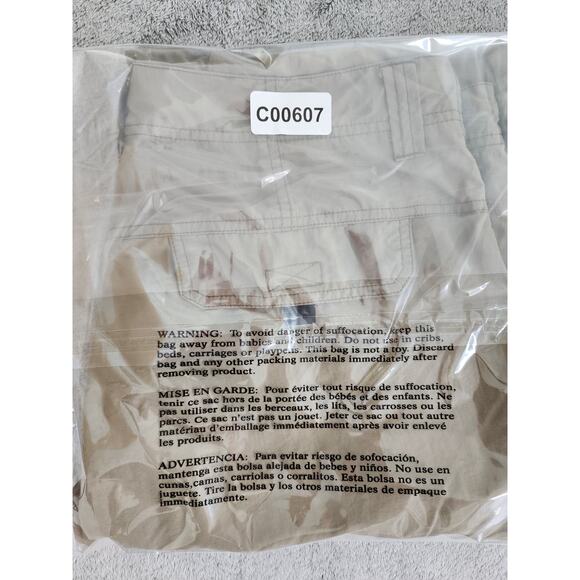 Eddie Bauer Nylon Cargo Pants Size 35/30 Tan Outdoors Fishing Hunting Hiking - Picture 15 of 15